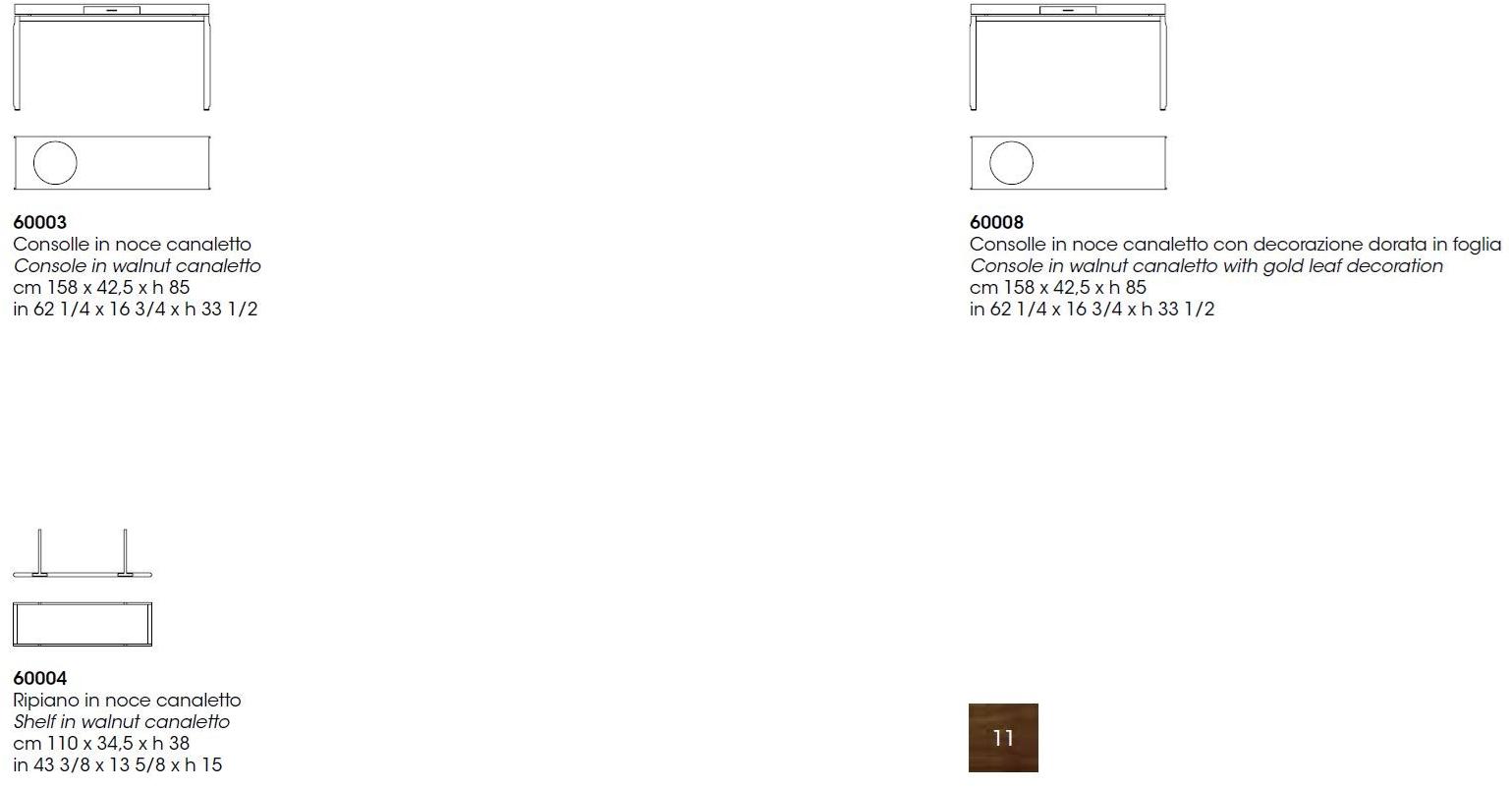 Giorgetti Прямоугольная деревянная консоль с ящиками Aei sun-id-1491852 - Вид №5