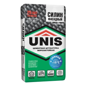 Штукатурка цементная Unis Зимний силин фасадная 25 кг 88785381 STLM-2182457