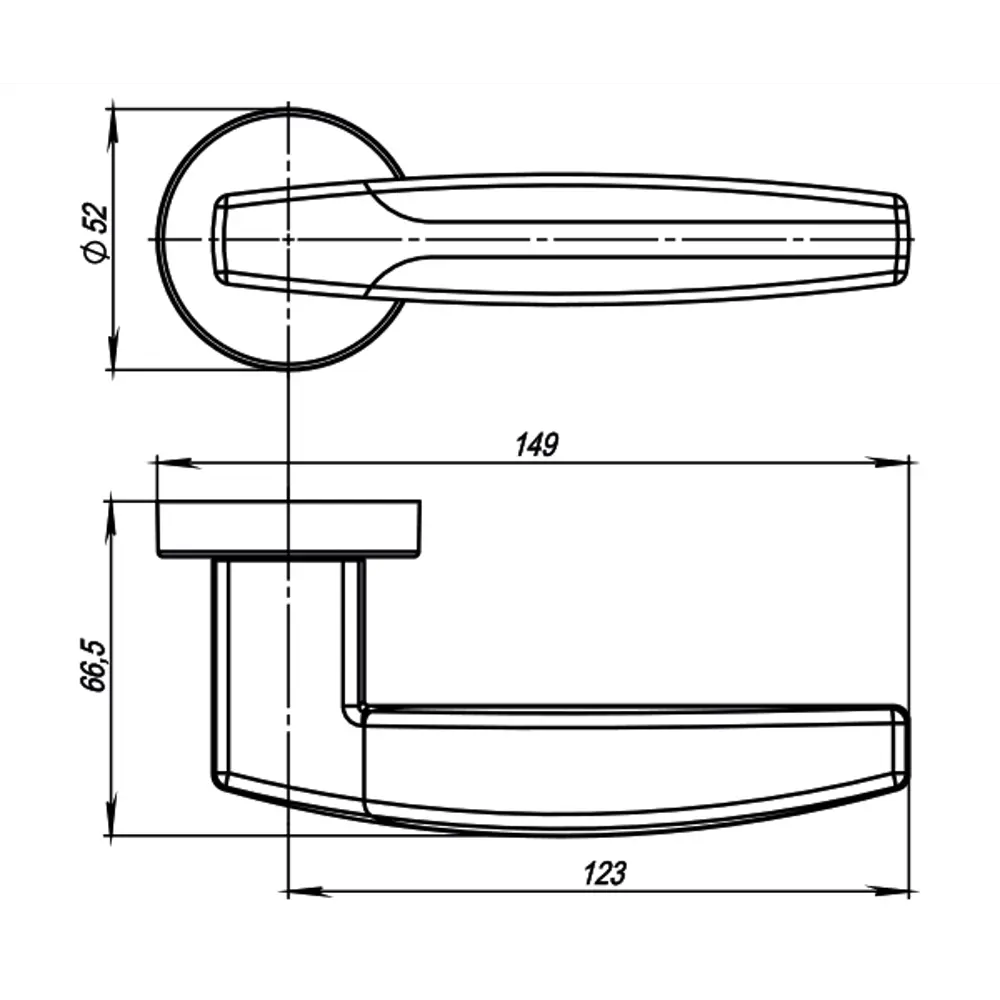 Ручка дверная Armadillo Arc URB2 без запирания ЦАМ гальваническое покрытие цвет хром/белый STLM-2023797 - Вид №6