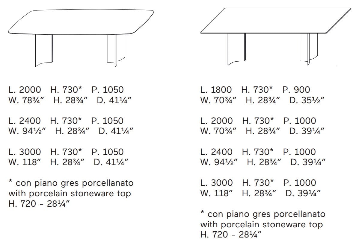 Прямоугольный стол из реконструированного мрамора и металлического основания Lema GULLWING ARCH-00129261 - Вид №6