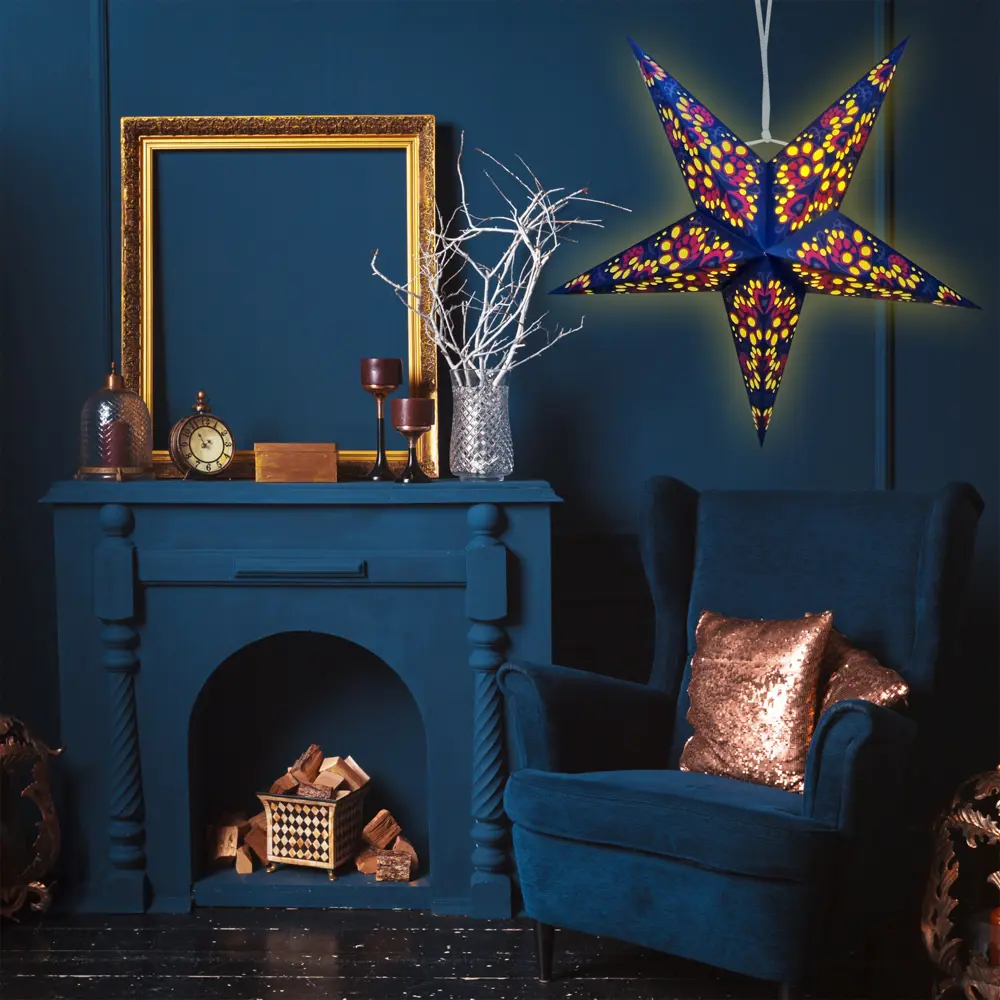 89378393 Елочная игрушка Звезда Инди 2.5x38 см фиолетовый STLM-1359486 Santreyd  - Вид №4