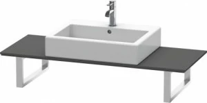 XL013C04949 X-Large Консоль для накладных раковин и встраиваемых умывальников Графит матовый, декор
