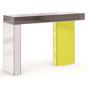 Консоль зеркальная прямоугольная золото с серым "Кинки" GRAUM  304044 Желтый;серый;разноцветный