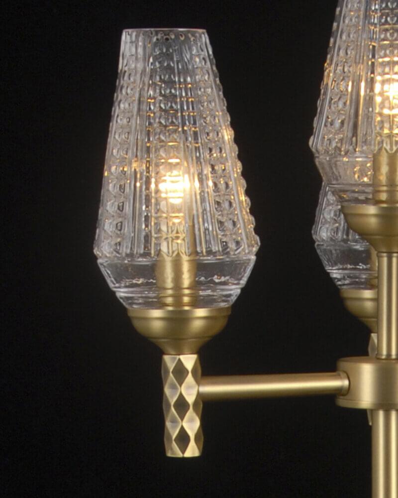 Торшер со стеклянным плафоном на 4 лампы бронзовый "Бланка" 33061.03.05.04 LUMIEN HALL БЛАНКА 00-3948887 Бронза  - Вид №1