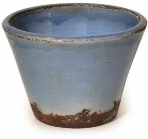 PAOLELLI GARDEN Низкий садовый горшок из терракоты ручной работы Smaltata firenze 25 4846