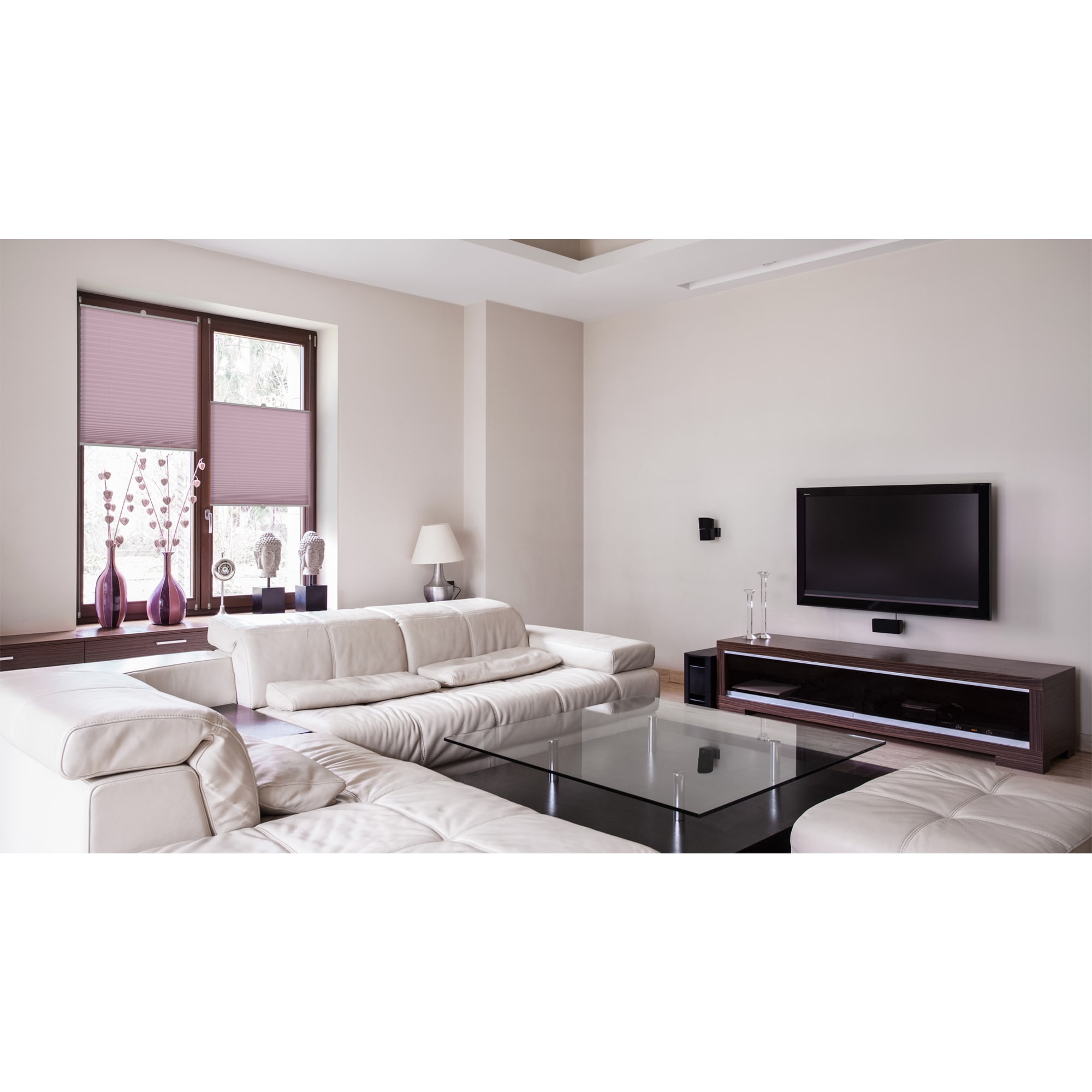 82057304 Штора плиссе «Плайн», 35х160 см, текстиль, цвет сиреневый Santreyd  - Вид №4