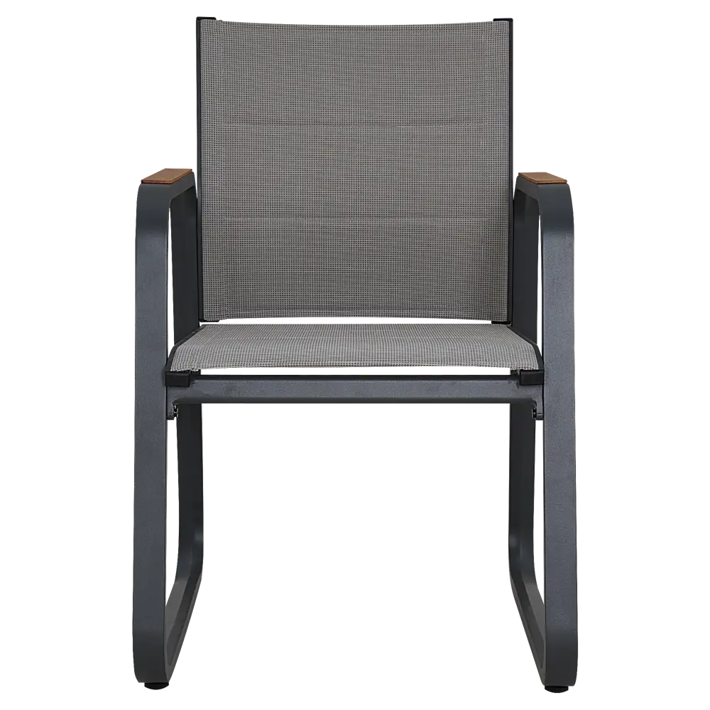 Стул садовый BEGINIA Aldan 55x62x86 см алюминий серый 2 шт STLM-2048504 - Вид №7