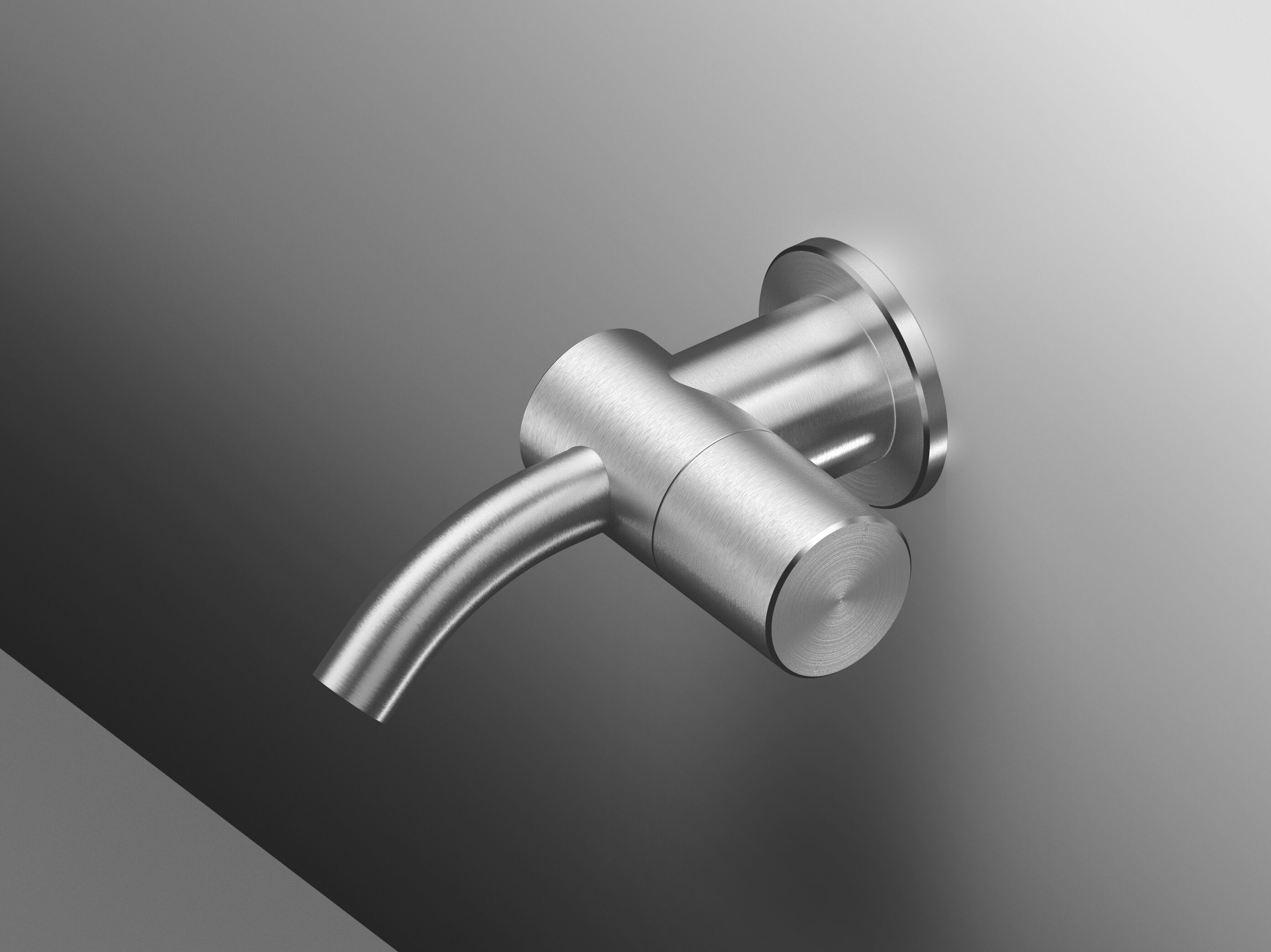 Стальной прогрессивный настенный смеситель для раковины Quadrodesign Hum ARCH-00051003