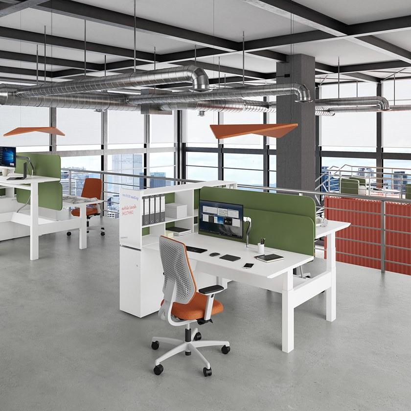 ESTEL GROUP Регулируемая по высоте рабочая станция со встроенной полкой Evo sun-id-1501314 - Вид №1