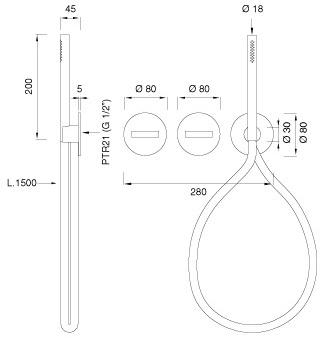Ceadesign Настенный термостатический смеситель для ванны / душа Bar Bar 69 - Вид №2