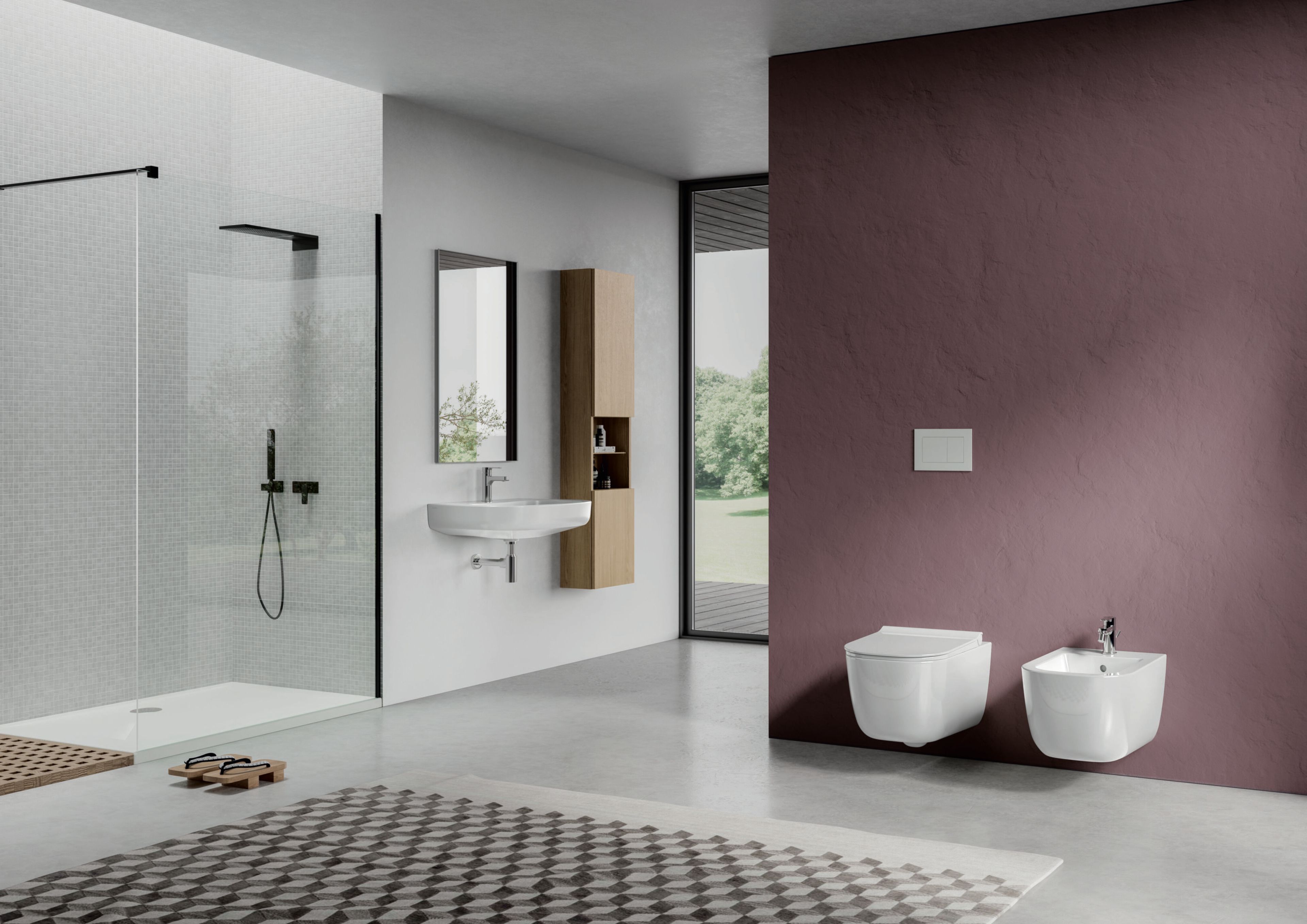 Керамическая подвесная овальная раковина с переливом Ceramica Dolomite мирт ARCH-00068323 - Вид №4