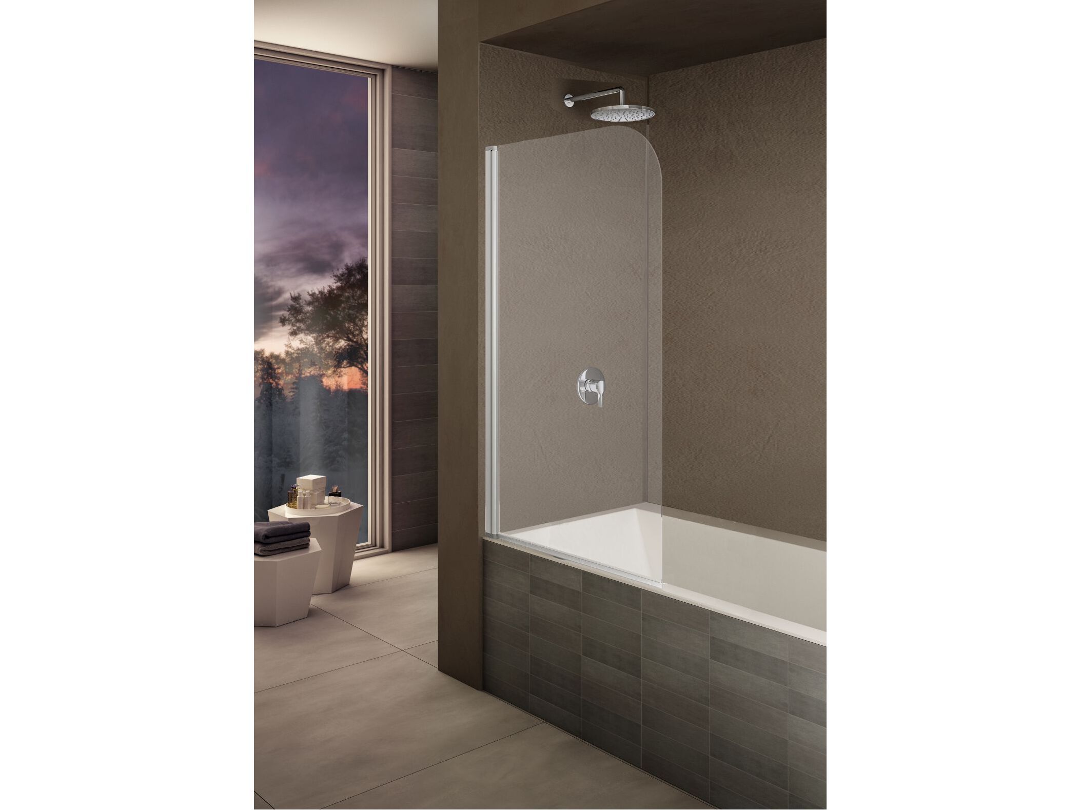 Стеклянная фиксированная стена ванны Provex Industrie ARCH-00053390