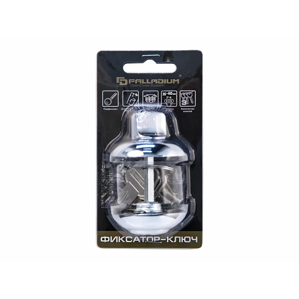 Фиксатор-ключ Palladium для межкомнатных дверей с защитой хром 89322442 STLM-0903404 - Вид №2