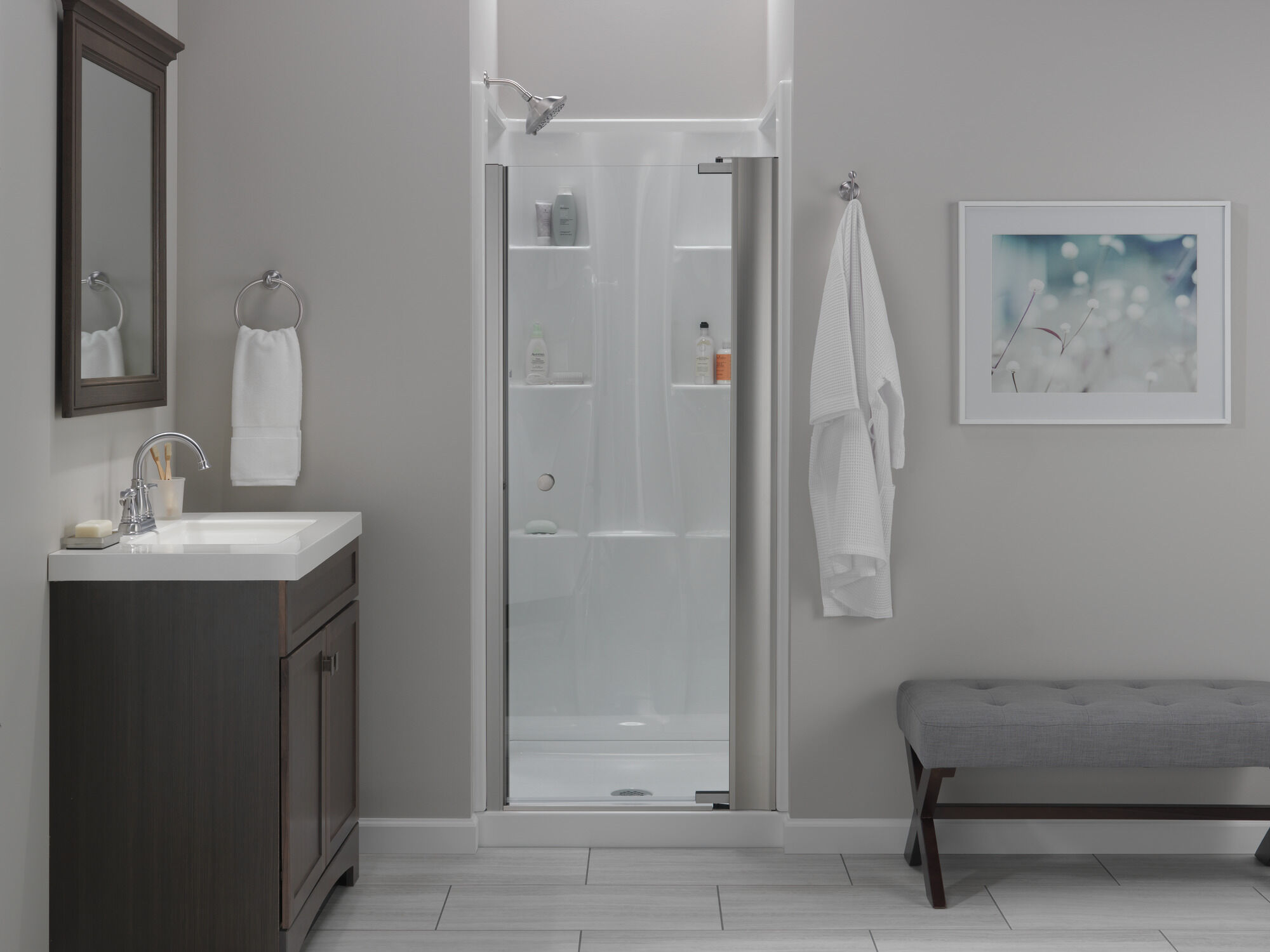 Classic 400 32 "x 32" душевой поддон с центральным сливом Delta Faucet 40014 - Вид №5