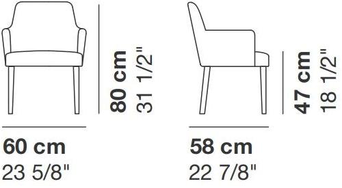 La Cividina Стул из ткани с подлокотниками Velour sun-id-1450832 - Вид №4