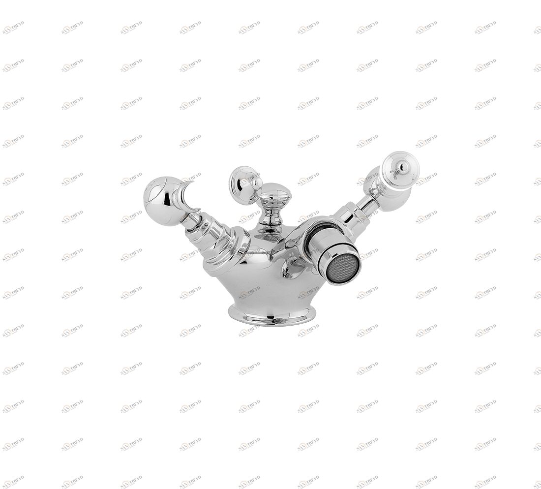 Gentry Home Смеситель для раковины мостик на 2 отверстия 200мм Berkeley Хром GH102866 