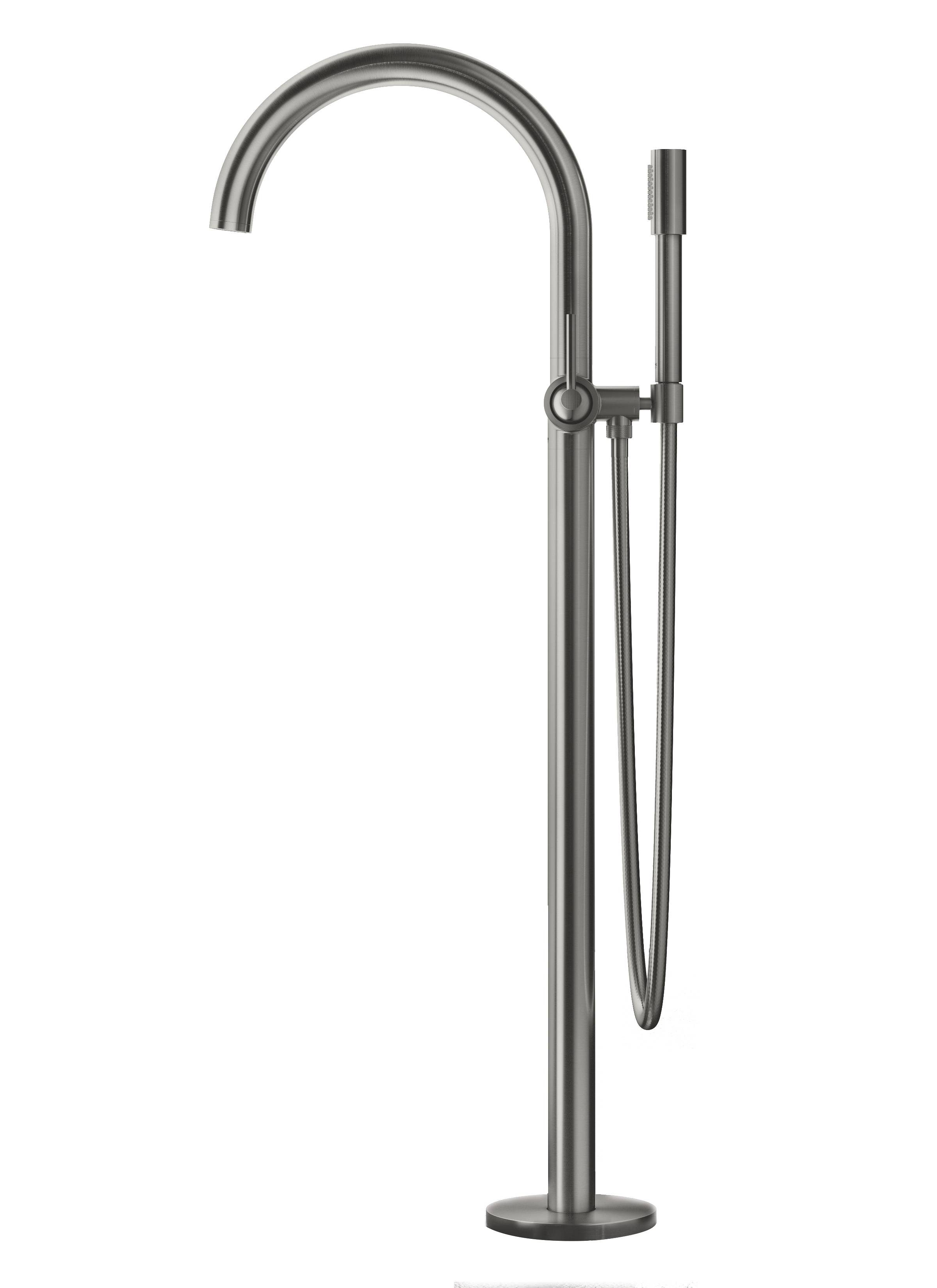 Внешняя часть смесителя для ванны GROHE Atrio New с ручным душем, свободностоящий, темный графит (32653AL3) - Вид №1