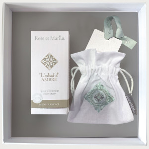 CAR-AMB Набор спрей парфюмированный 100 мл , диффузор керамический, подарочная коробка Rose&Marius