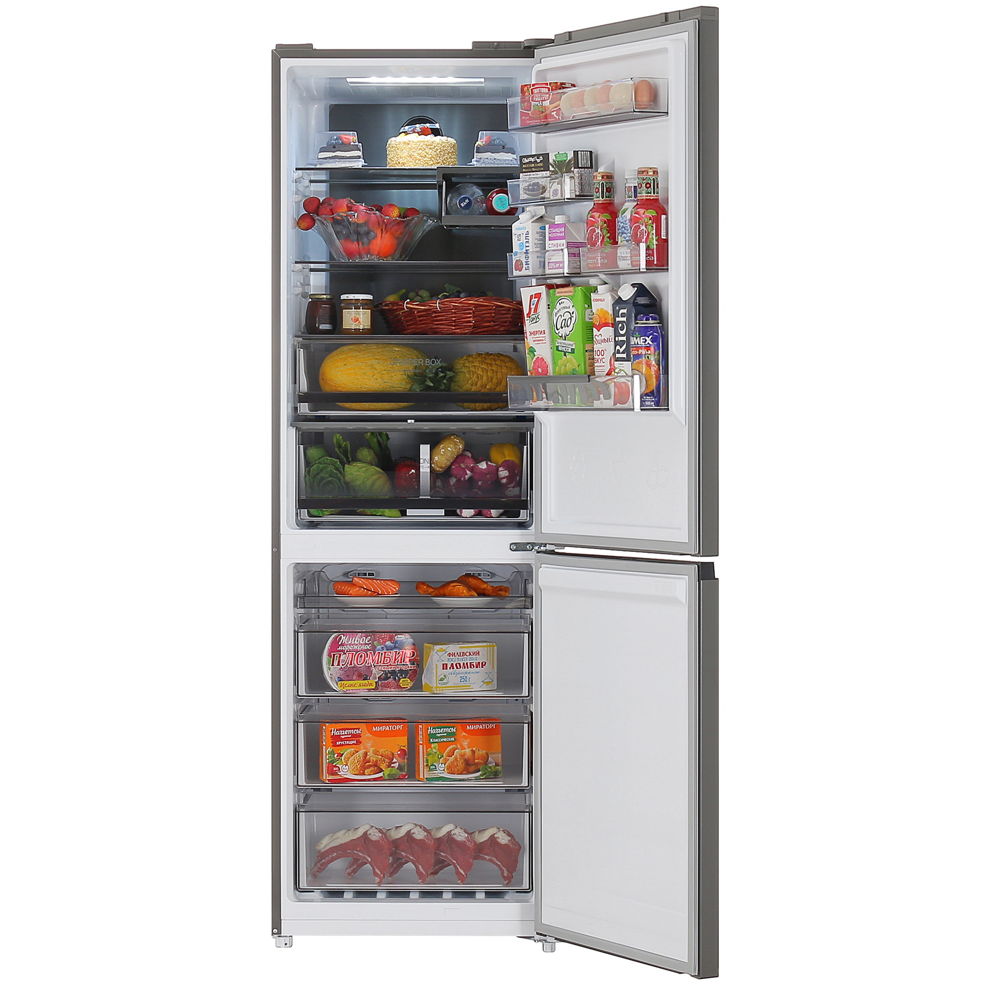 5423597 Холодильник с морозильником   Eigen Stark-RF42 серебристый STDN-0065335 - Вид №5