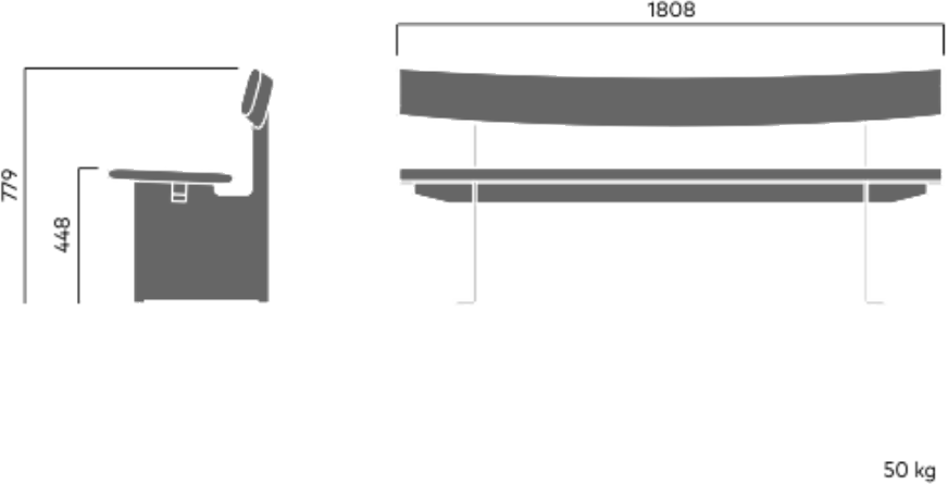 VESTRE Деревянная скамейка со спинкой в ​​современном стиле sun-id-1480425 - Вид №6