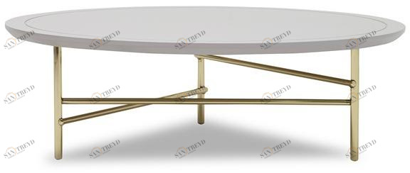 Enza Home Круглый лакированный журнальный столик из мдф и металла Astoria sun-id-1424285