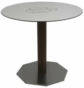Vela Arredamenti Круглый стол из нержавеющей стали по контракту Diamante