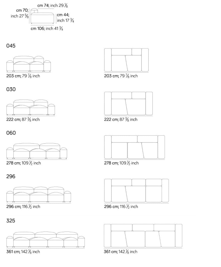 3-местный кожаный модульный диван Amura ARCH-00118588 - Вид №5