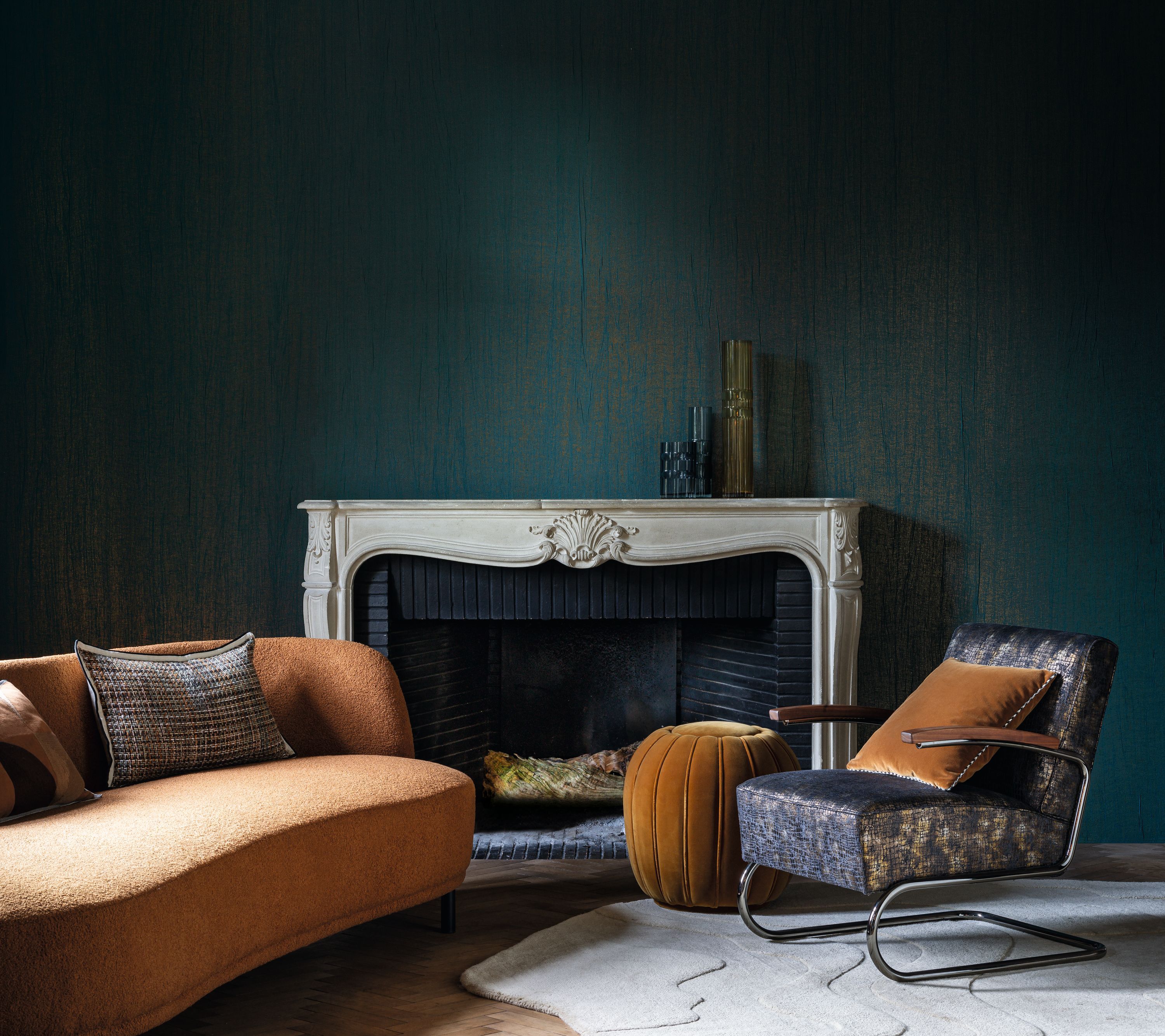 Льняная настенная ткань Casamance Parallèle ARCH-00036746 - Вид №1