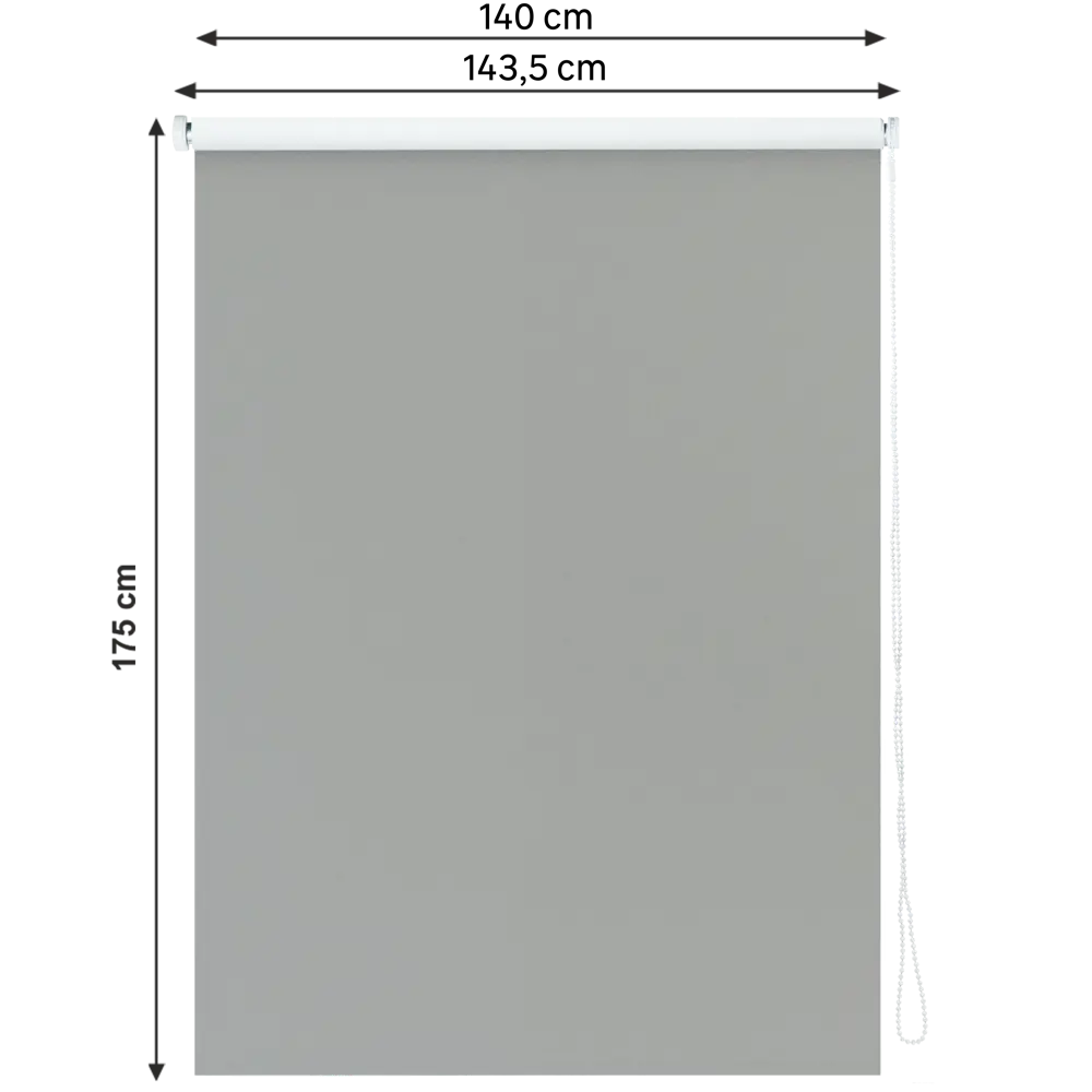 Штора рулонная блэкаут Inspire Santos 140x175 см серая Granit 3 82692255 STLM-2020542 - Вид №1