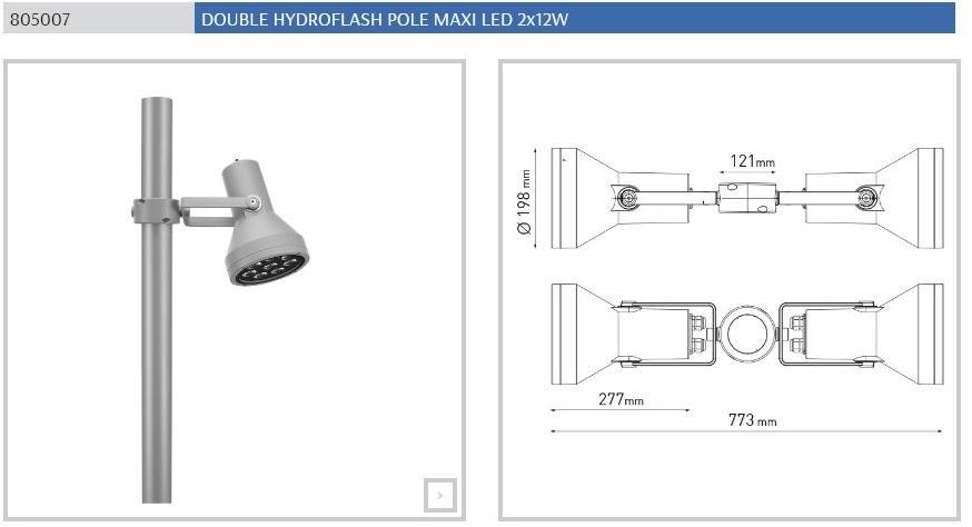 PUK Светодиодный уличный фонарь из литого под давлением алюминия Hydroflash sun-id-1513337 - Вид №22
