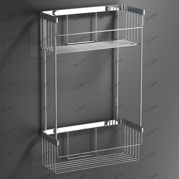 Sonia Полочка-решетка прямоугольная двойная MIX навесная Wire Baskets Хром 157563