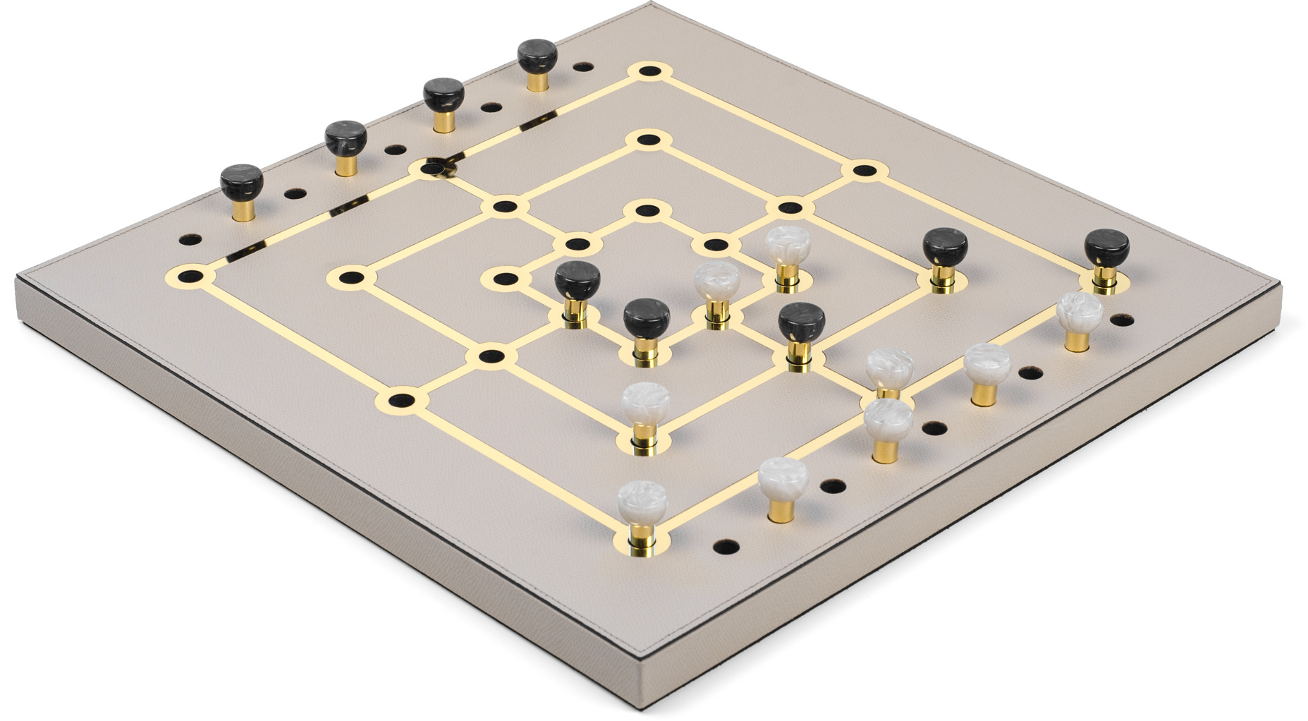 Набор игр «Мельница» - 39X39XH2,5 см / зернистая кожа_лимон
