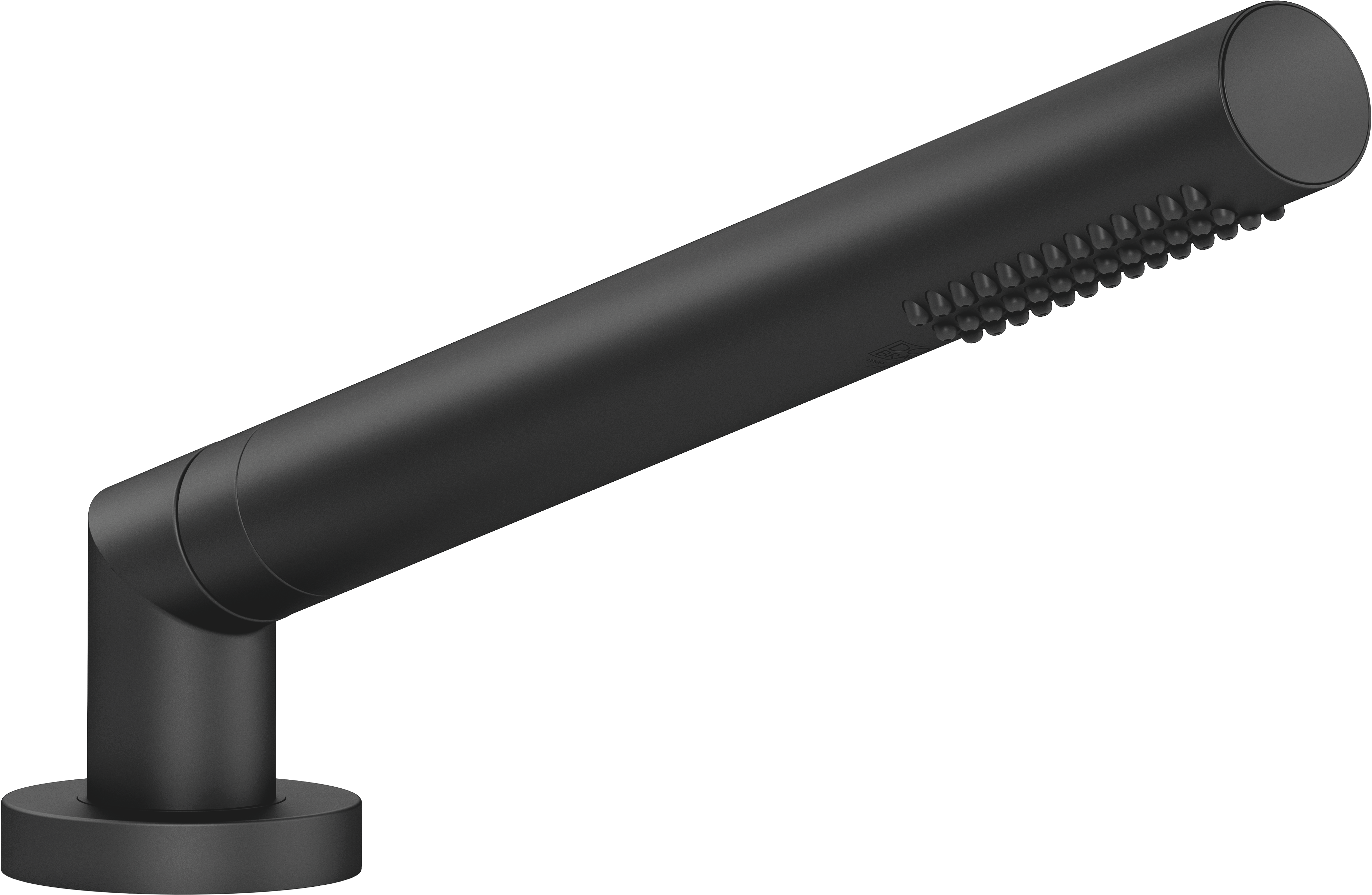 Ручной душевой набор для установки на край ванны или на край плитки - матовый черный