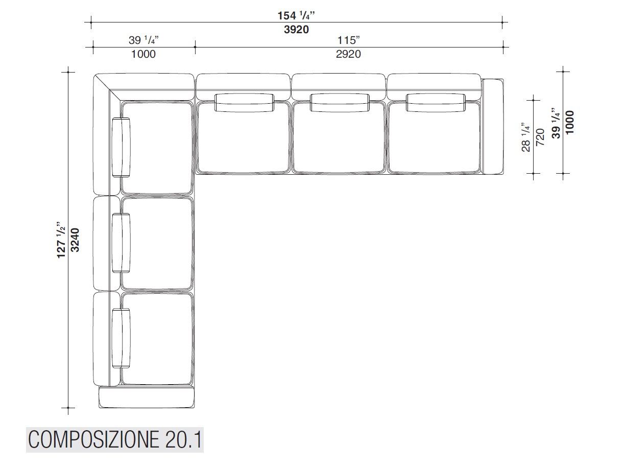 Модульный тканевый диван Lema двор ARCH-00115540 - Вид №27