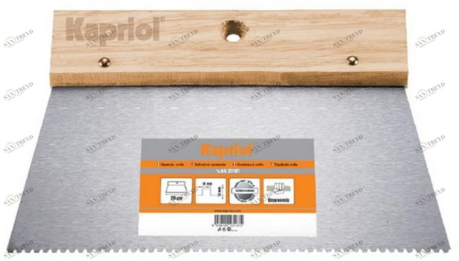 KAPRIOL Зубчатый шпатель со стальным лезвием Hand tools - spatole per stuccatura e rasatura sun-id-1364391