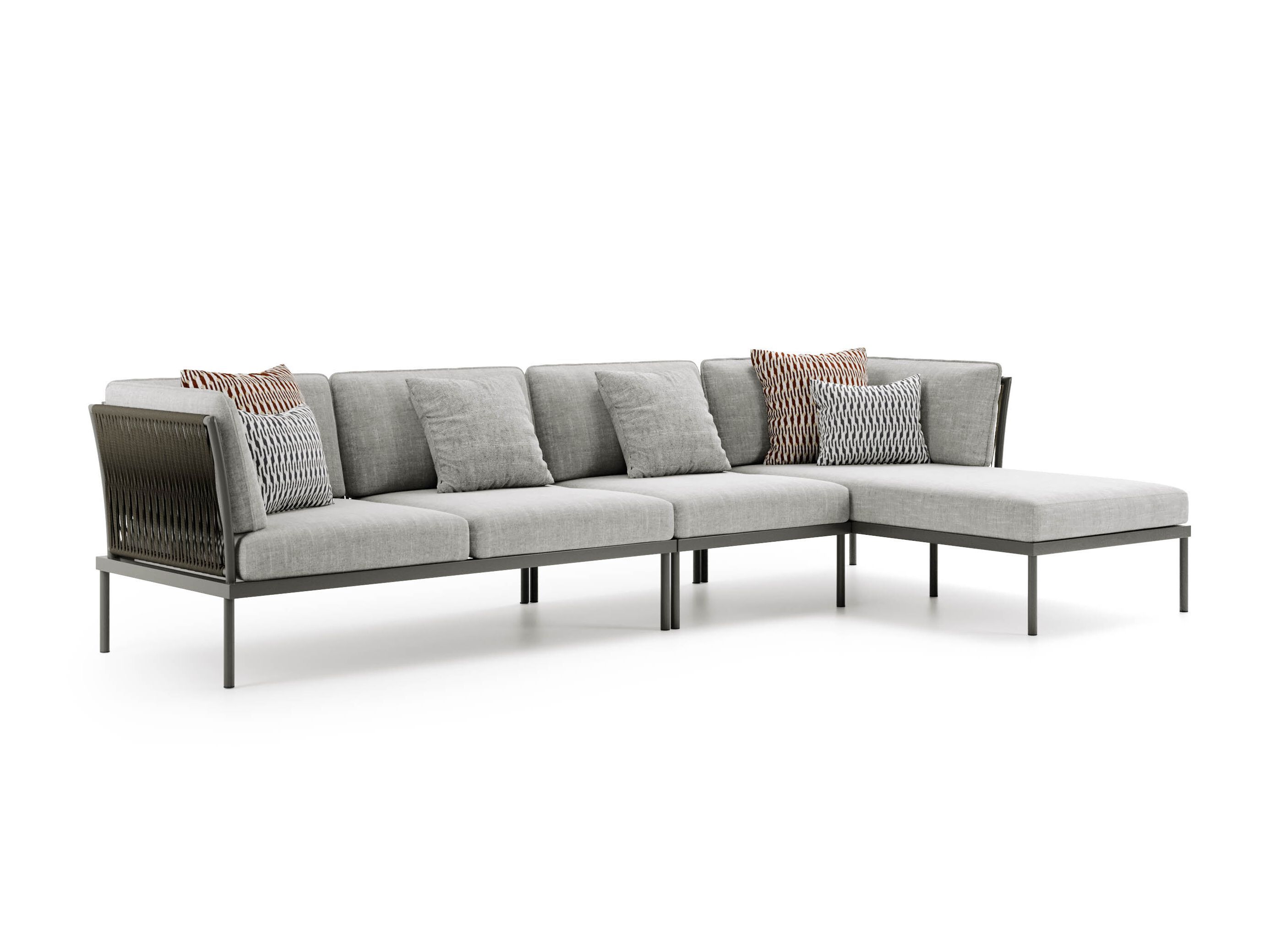 Модульный тканевый садовый диван с полуостровом Atmosphera вспышка ARCH-00044030 - Вид №9