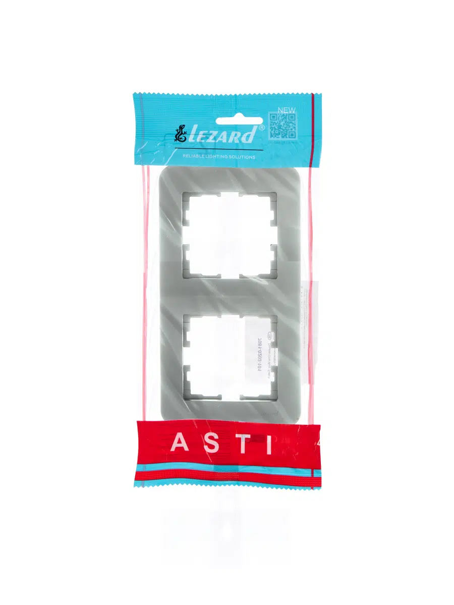 ASTI Рамка 2-ая вертикальная б/вст платина LEZARD 7081-3500-152 - Вид №3