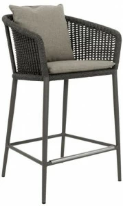 JANUS et Cie Морская веревка и алюминиевый табурет с подлокотниками Knot