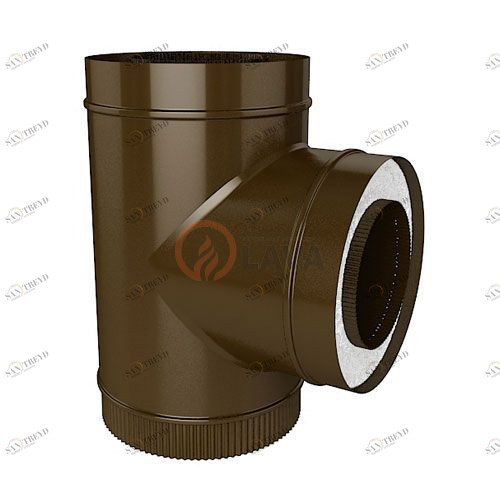 Сэндвич-тройник LAVA 130/200 мм. 90" коричневый (8017) 4339