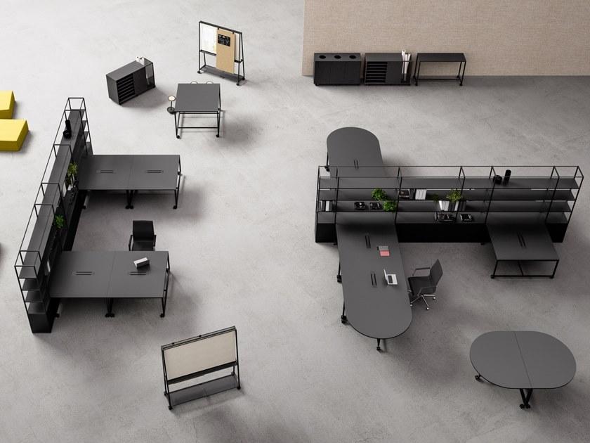 FANTONI Офисный шкаф из металла с распашными дверцами на колесиках Atelier sun-id-1513162 - Вид №4