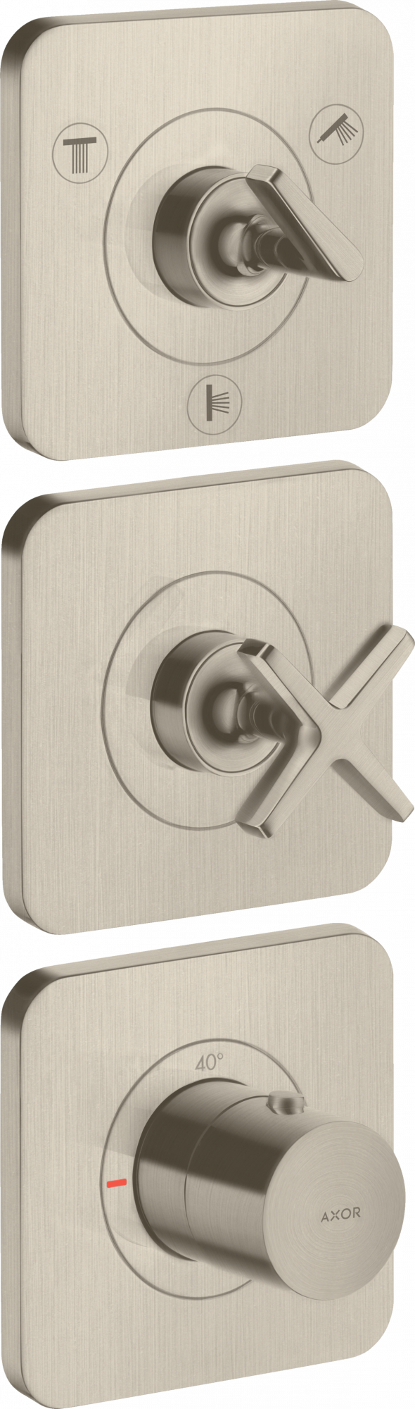 36704820 Термостатический модуль 380/120 для скрытого монтажа на 3 функции с накладками AXOR CITTERIO E