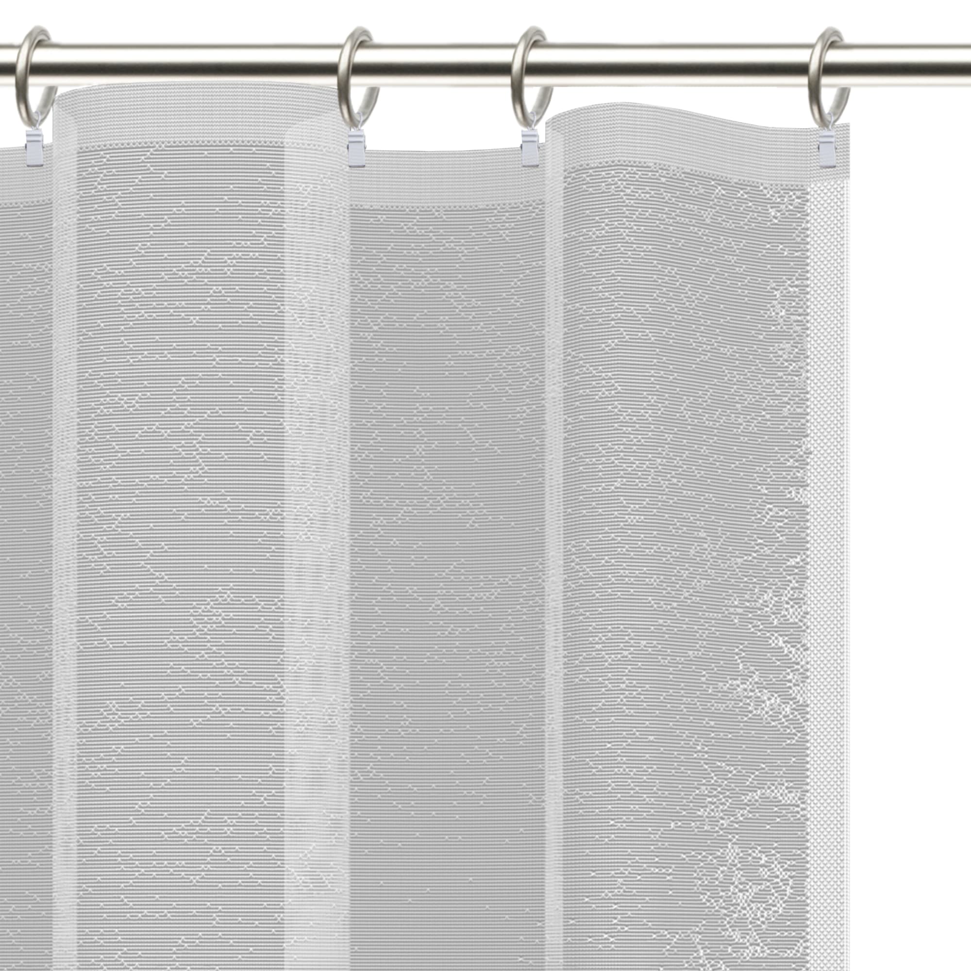 85276014 Тюль для кухни "Снегири" 200x165 см цвет белый Santreyd  - Вид №4