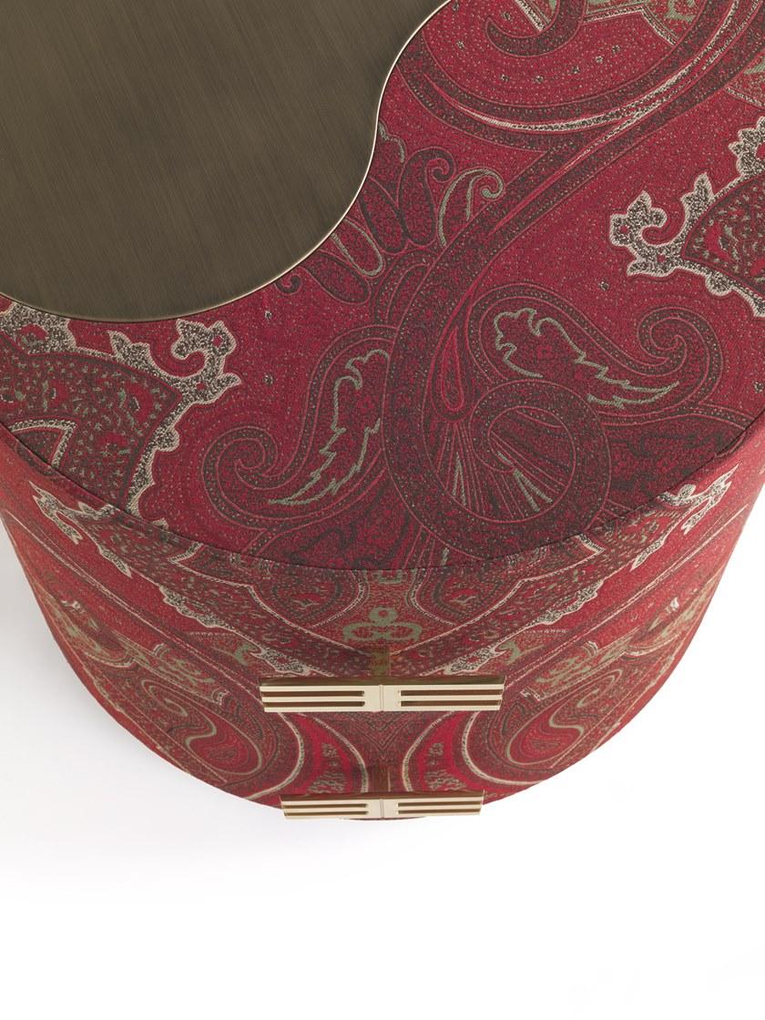 ETRO Home Interiors Тумбочка прикроватная круглая тканевая с ящиками Sharp E.sha.321.a - Вид №3