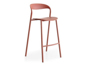 Высокий стул из полипропилена со спинкой