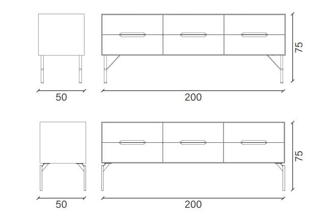 Деревянный шкаф с ящиками Devina Nais ARCH-00035887 - Вид №3