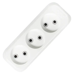 Колодка без заземления Lux 3 розетки 10А 16187295 STLM-2068152