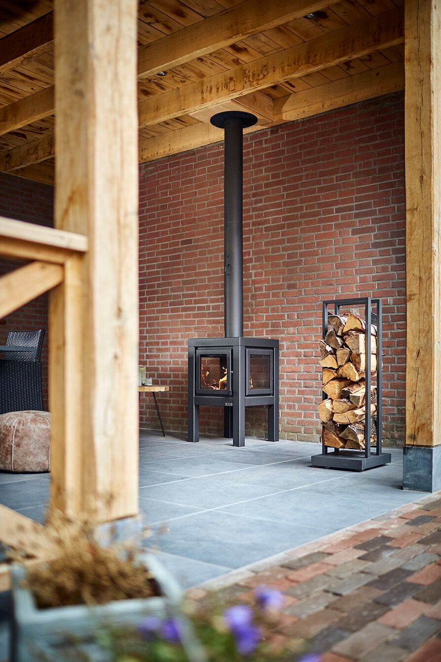 Corten™стальной отдельно стоящий открытый дровяной камин RB73 Quaruba ARCH-00066973 - Вид №1