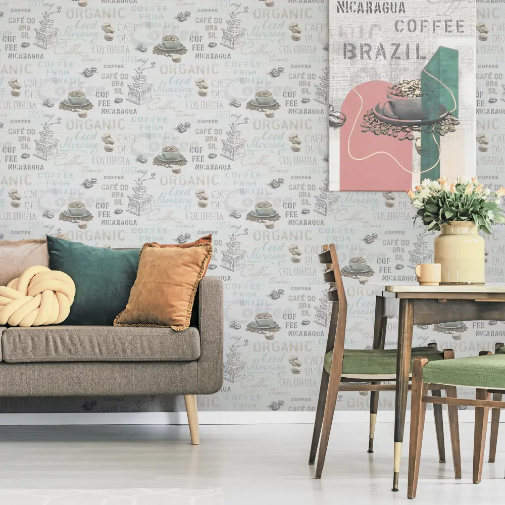 Santreyd Флизелиновые обои Белый кофе - элегантная классика для вашего интерьера 82832922 STLM-0036646 - Вид №2