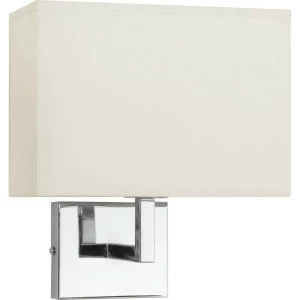 Бра с прямоугольным абажуром белое Hotel 4730 NOWODVORSKI ДИЗАЙНЕРСКИЕ, LOEWE BRONZE 00-3928343 Белый;серебро