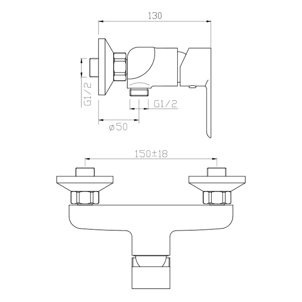 35-06P OLIMP white  Смеситель для душа  ARGO kran 3506polimpwhite - Вид №1